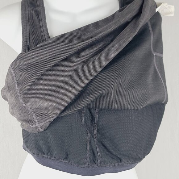 Prana Women's Dark Grey Built-in-Bra Racerback Activewear Tank Top Size XL - Picture 8 of 9